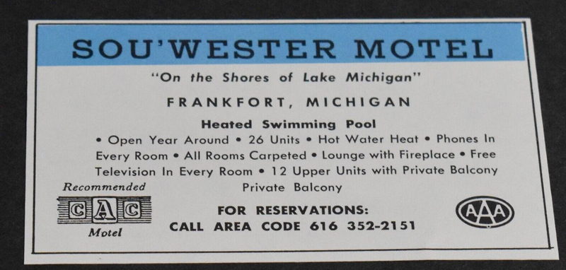 Sou-Wester Motel (SouWester Motel) - Vintage Ad